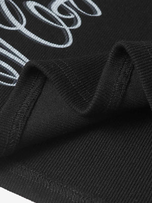 Street Ribbed Slim Fit Printed Vest - thumbnail 8