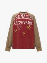 Retro Distressed Motorcycle Colorblock Sweatshirt