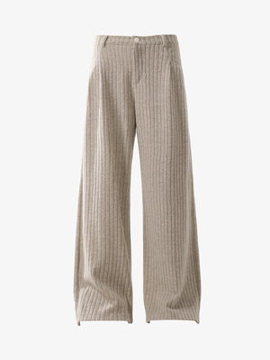 Retro Wool Blend Pleated Baggy Trousers - thumbnail 1