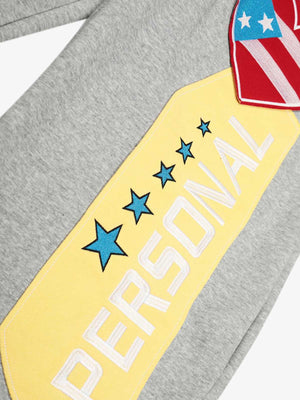 Hip-Hop Patch Embroidered Wide-Leg Sweatpants - thumbnail 7