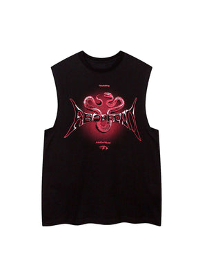 Bring edge to your wardrobe with the Aborfend Tank Top — a bold blend of comfort and attitude. Crafted from a soft, breathable cotton blend, this sleeveless top features a striking gothic-inspired graphic print, paired with a classic crew neck for all-day