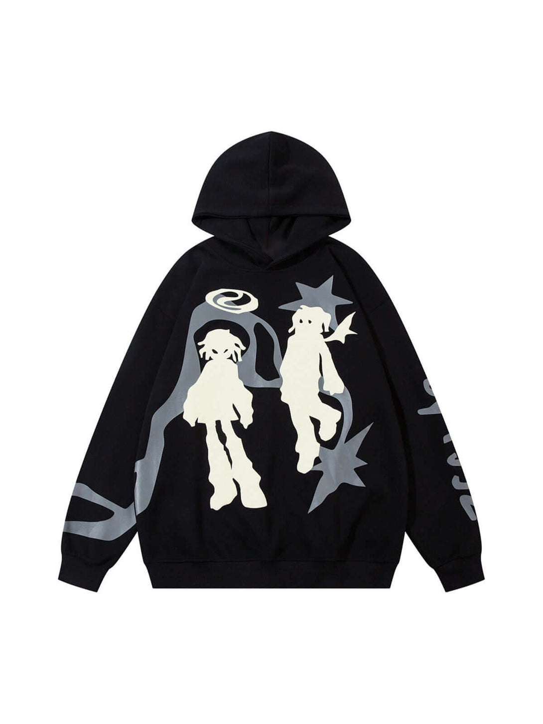 Refresh your streetwear collection with the Abstract Angel Print Pullover Hoodie. Crafted from a soft and breathable cotton blend, this hoodie offers unbeatable comfort combined with standout style. Featuring a unique graphic print design, ribbed cuffs an