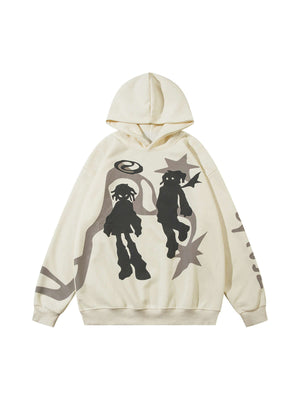 Refresh your streetwear collection with the Abstract Angel Print Pullover Hoodie. Crafted from a soft and breathable cotton blend, this hoodie offers unbeatable comfort combined with standout style. Featuring a unique graphic print design, ribbed cuffs an