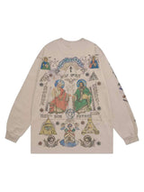 Stand out with effortless flair in the American High Street Graffiti Long Sleeve T Shirt. Crafted from a soft cotton blend, this shirt features detailed allover graphic prints inspired by vintage street art and urban graffiti. With a relaxed fit, classic
