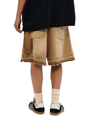 Elevate your casual wardrobe with the American Retro Distressed Washed Denim Shorts — a stylish essential blending comfort and urban edge. Made from breathable denim, these shorts feature a distressed finish, practical side pockets, ribbed cuffs and hem f
