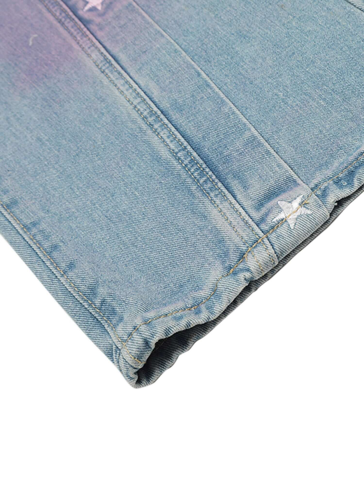Jeans con estrellas – detalle del dobladillo y las estrellas | XoKool