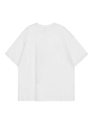 Show your attitude with the American Tide Loose Print Round Neck T Shirt — a bold essential for modern streetwear fans. Crafted from soft and breathable cotton, this relaxed-fit tee features a standout hand gesture graphic layered with bold text for an ed