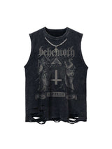 High Street Ripped Retro Hip Hop Vest Punk Rock Style - 6007
