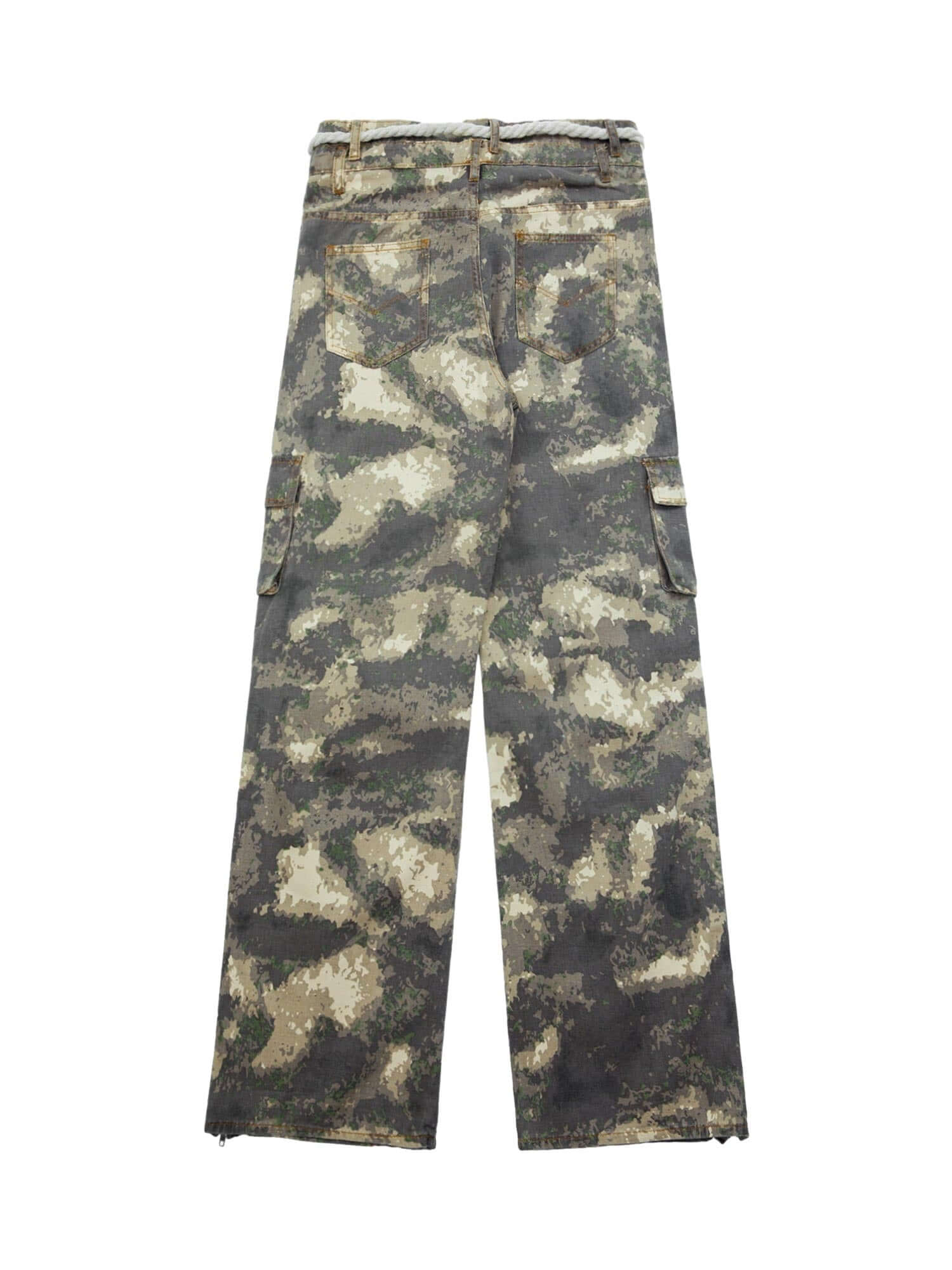 Embrace laid-back utility with the Camo Baggy Wide Leg Pockets Cargo Pants — a functional staple with bold streetwear appeal. Made from a breathable cotton blend, these relaxed-fit pants feature a drawstring waistband for customizable comfort and multiple