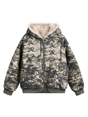 Stay warm and standout-ready with the Camouflage Fur Hooded Jacket — a bold outerwear essential designed for streetwear lovers and cold-weather comfort. Made from a durable cotton blend with soft faux fur lining, this jacket features a detachable hood, ri