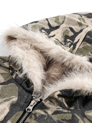 Stay warm and standout-ready with the Camouflage Fur Hooded Jacket — a bold outerwear essential designed for streetwear lovers and cold-weather comfort. Made from a durable cotton blend with soft faux fur lining, this jacket features a detachable hood, ri