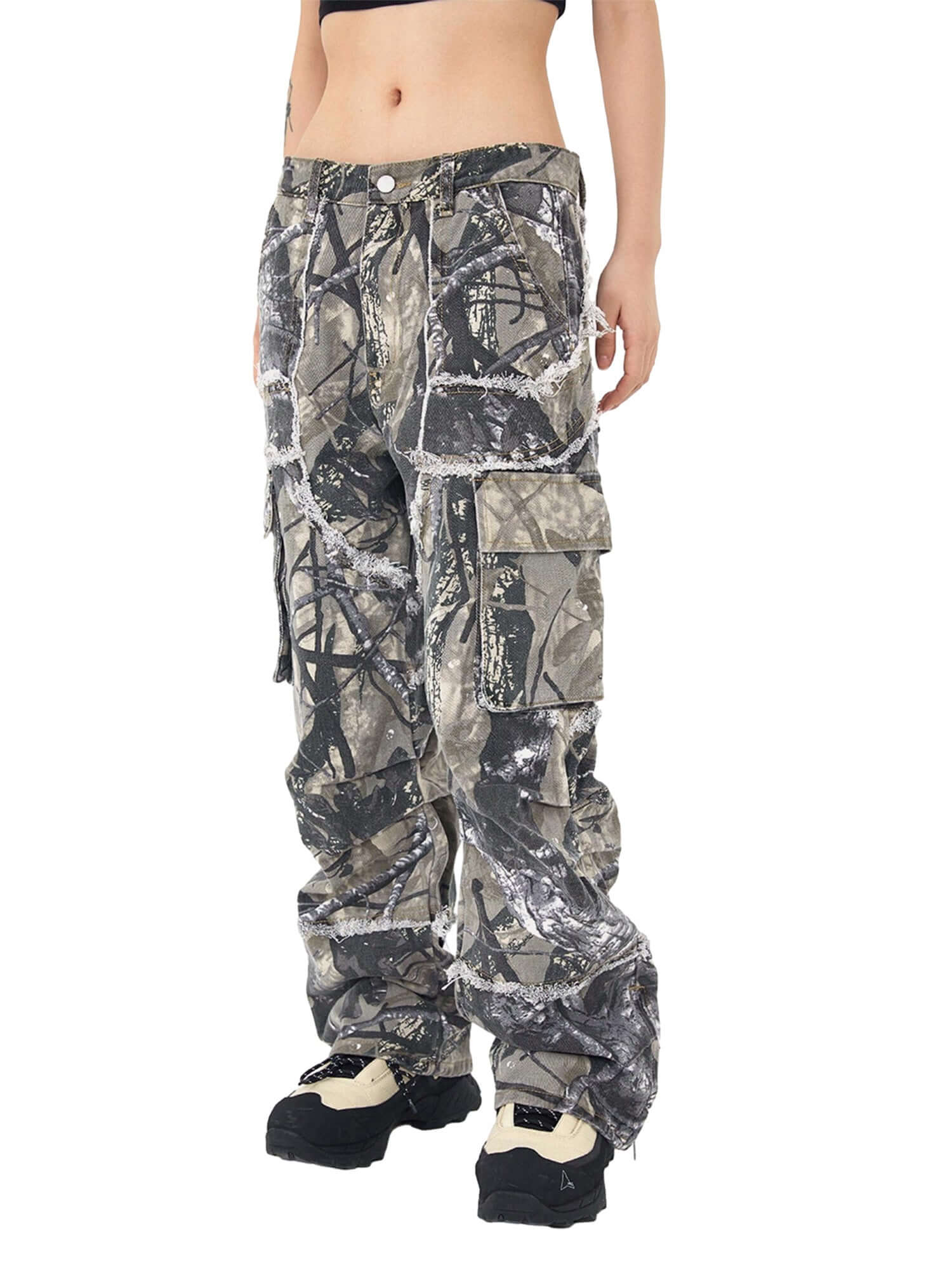 Step into effortless function and rugged style with the Camouflage Leaf Straight Leg Pants — the perfect blend of comfort, durability, and street-ready utility. Crafted from a sturdy cotton blend, these pants feature a relaxed straight-leg fit, adjustable