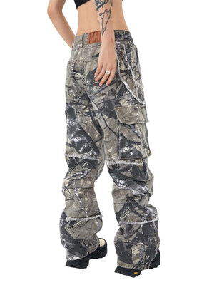 Step into effortless function and rugged style with the Camouflage Leaf Straight Leg Pants — the perfect blend of comfort, durability, and street-ready utility. Crafted from a sturdy cotton blend, these pants feature a relaxed straight-leg fit, adjustable