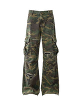 Stay ready for anything with the Camouflage Utility Cargo Pants. Made from a durable and breathable cotton blend, these pants feature a versatile camouflage print that adds bold style to any streetwear or outdoor look. With multiple spacious pockets and a