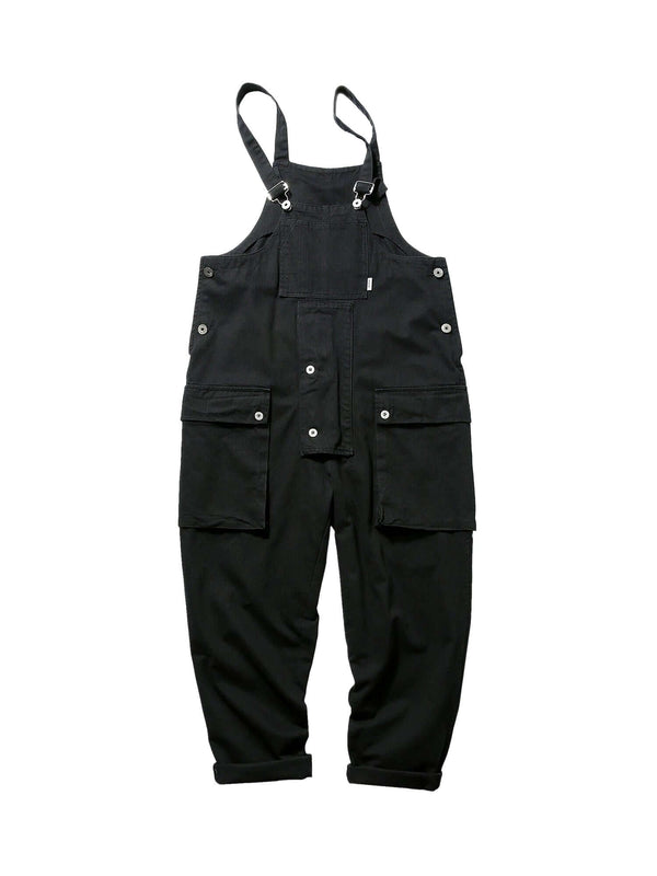 Redefine casual comfort with the Cargo Overall Pants — a stylish and functional piece that brings workwear edge to everyday outfits. Made from sturdy denim, these overalls feature adjustable shoulder straps, a button closure, and multiple front pockets fo