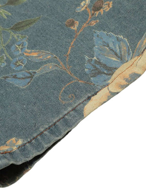 Bring retro vibes to your wardrobe with the Carpenter Pant. Crafted from durable denim, these high-waist, wide-leg pants feature a unique vintage floral print for a standout casual look. The elastic waistband ensures a secure and comfortable fit, while th