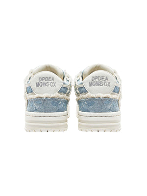 Step into everyday style with the Casual White Board Shoes — a clean and modern essential for casual and streetwear looks. Crafted from premium leather, these low-top sneakers feature a perforated design for breathability, a chunky sole for height and sup
