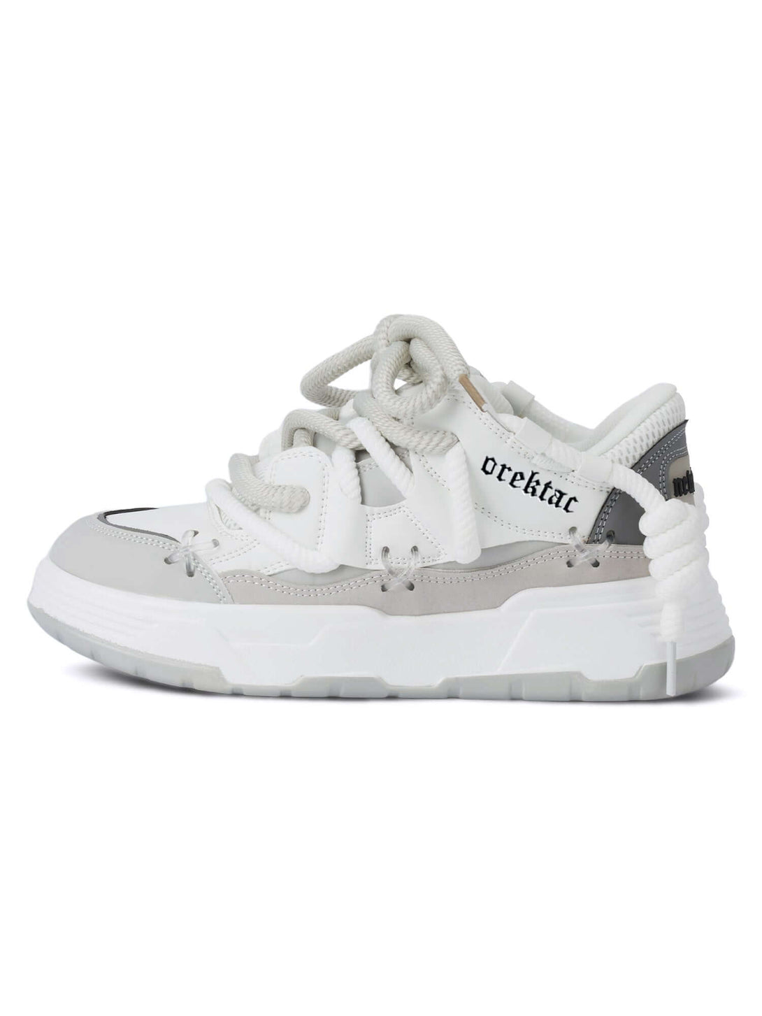 Step into bold comfort with the Chunky Rope Shoes — a modern essential for urban fashion lovers. Crafted from durable synthetic leather with breathable mesh panels, these sneakers feature reflective details for enhanced visibility, a chunky cushioned sole