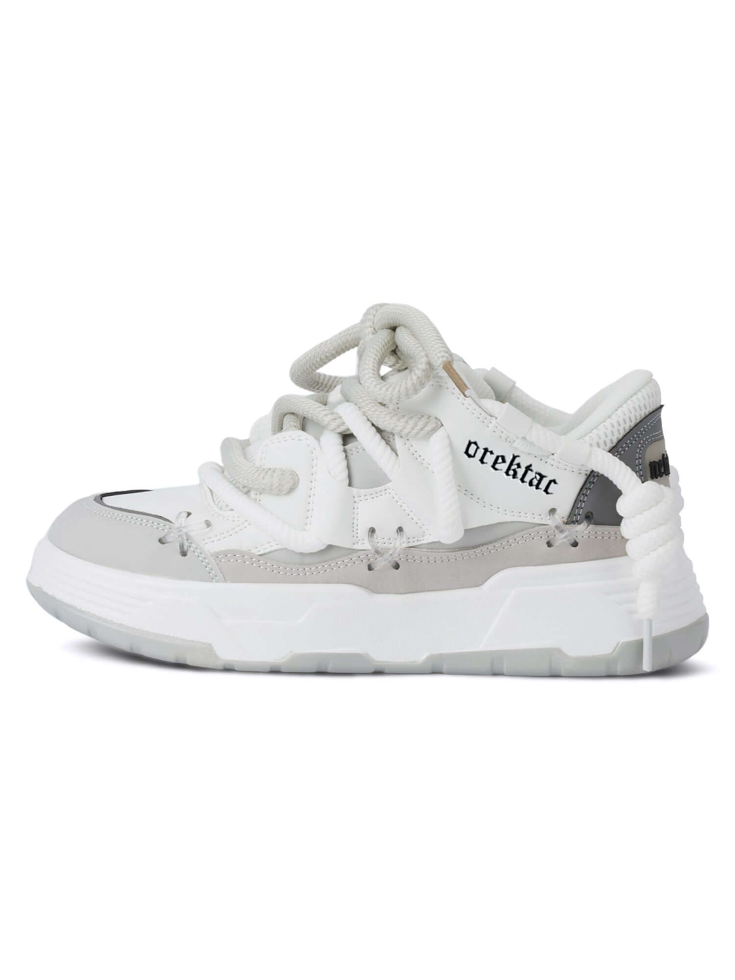 Step into bold comfort with the Chunky Rope Shoes — a modern essential for urban fashion lovers. Crafted from durable synthetic leather with breathable mesh panels, these sneakers feature reflective details for enhanced visibility, a chunky cushioned sole