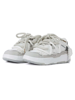 Step into bold comfort with the Chunky Rope Shoes — a modern essential for urban fashion lovers. Crafted from durable synthetic leather with breathable mesh panels, these sneakers feature reflective details for enhanced visibility, a chunky cushioned sole