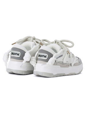 Step into bold comfort with the Chunky Rope Shoes — a modern essential for urban fashion lovers. Crafted from durable synthetic leather with breathable mesh panels, these sneakers feature reflective details for enhanced visibility, a chunky cushioned sole