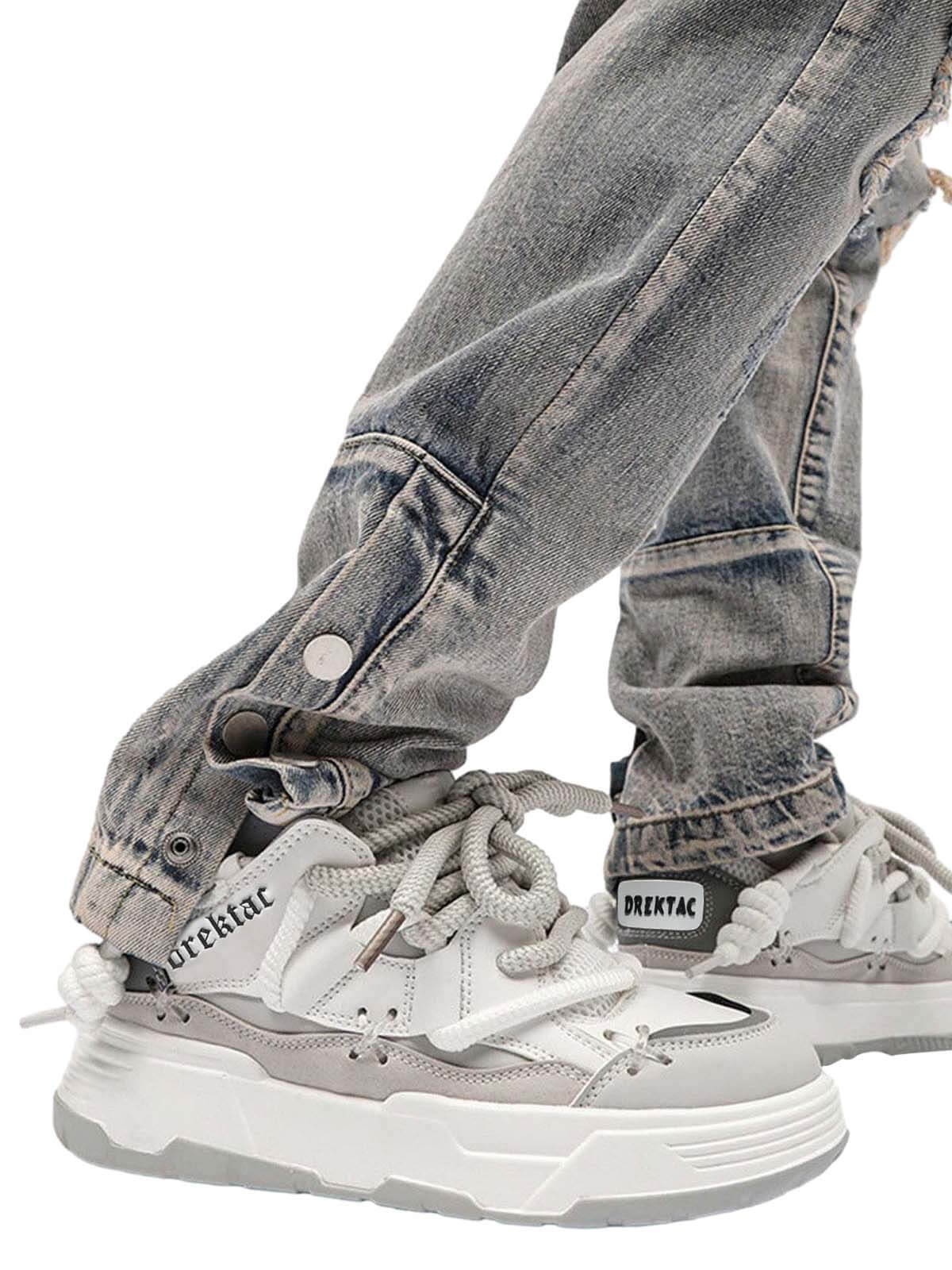 Step into bold comfort with the Chunky Rope Shoes — a modern essential for urban fashion lovers. Crafted from durable synthetic leather with breathable mesh panels, these sneakers feature reflective details for enhanced visibility, a chunky cushioned sole