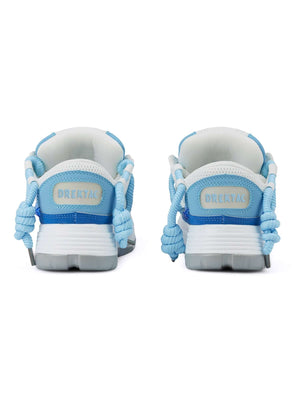 Step into bold comfort with the Chunky Rope Shoes — a modern essential for urban fashion lovers. Crafted from durable synthetic leather with breathable mesh panels, these sneakers feature reflective details for enhanced visibility, a chunky cushioned sole