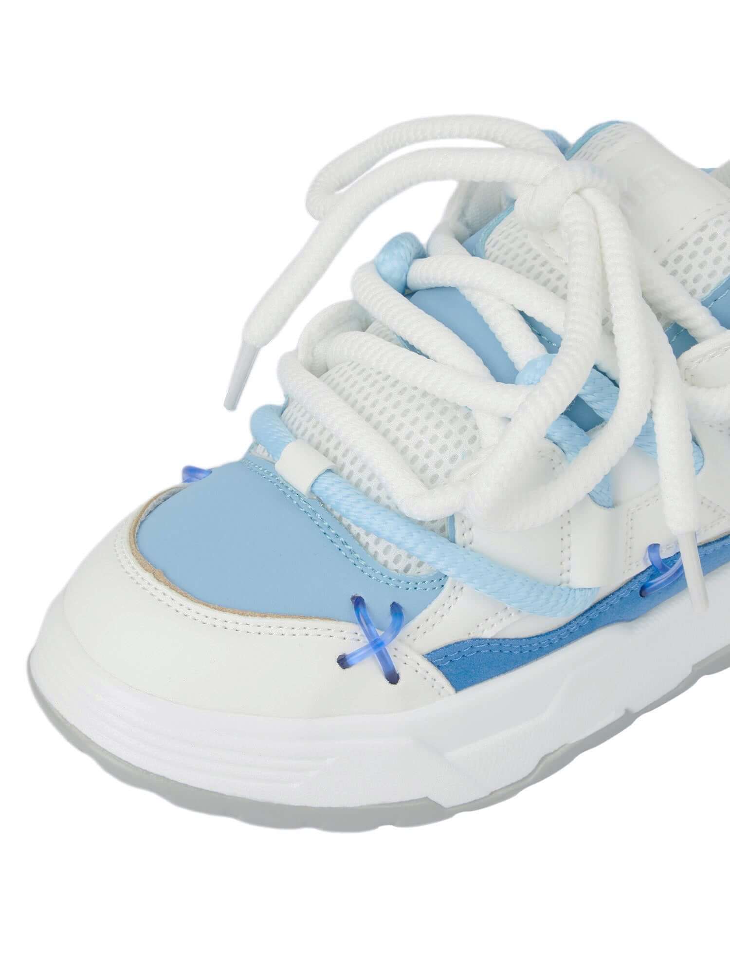 Step into bold comfort with the Chunky Rope Shoes — a modern essential for urban fashion lovers. Crafted from durable synthetic leather with breathable mesh panels, these sneakers feature reflective details for enhanced visibility, a chunky cushioned sole
