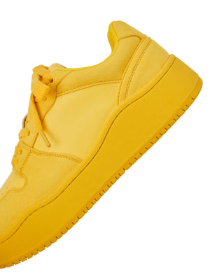 Chunky low top sneakers – Yellow, close-up | XoKool