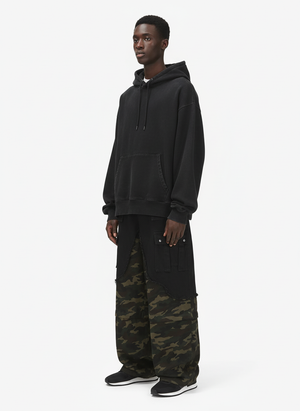 Retro Camouflage Faux Two-Piece Detachable Patchwork Pants - thumbnail 6