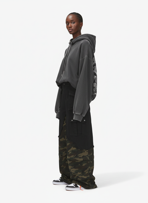 Retro Camouflage Faux Two-Piece Detachable Patchwork Pants - thumbnail 5