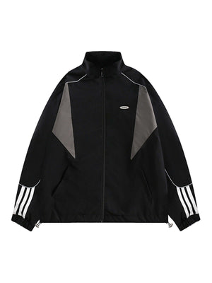 Upgrade your active streetwear look with the Contrast Color Patchwork Track Jacket — a lightweight and functional piece built for movement and modern style. Made from durable polyester, this jacket features reflective stripes for visibility, breathable me