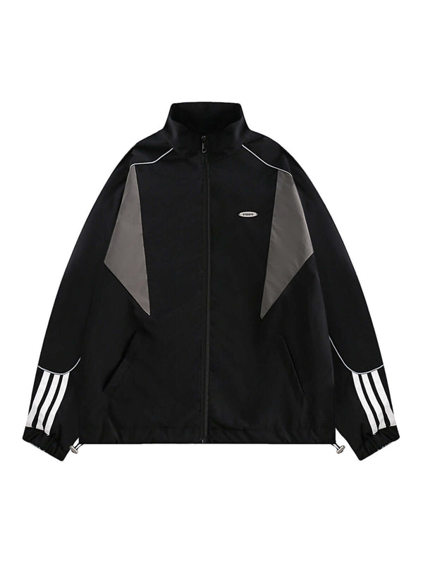 Upgrade your active streetwear look with the Contrast Color Patchwork Track Jacket — a lightweight and functional piece built for movement and modern style. Made from durable polyester, this jacket features reflective stripes for visibility, breathable me