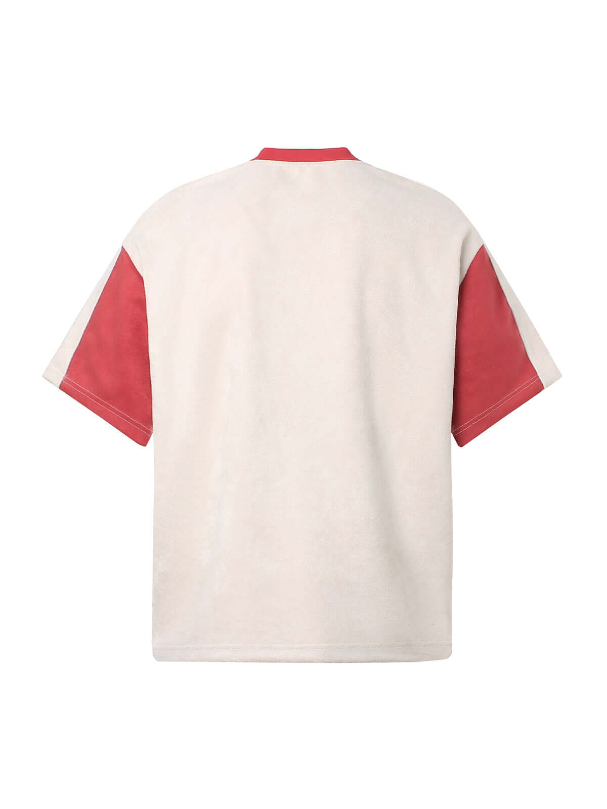 Add edge to your everyday look with the Jersey Deconstructed Contrast Color Stitching T Shirt. Made from a soft, breathable cotton blend, this short-sleeve tee features a modern color-block design and bold graphic branding that captures true streetwear at