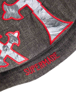 Make a bold fashion statement with the Cross And Portrait Denim Bucket Hat — a standout piece that blends edgy design with modern streetwear aesthetics. Crafted from a premium cotton blend, this structured hat features an embroidered cross design with a s