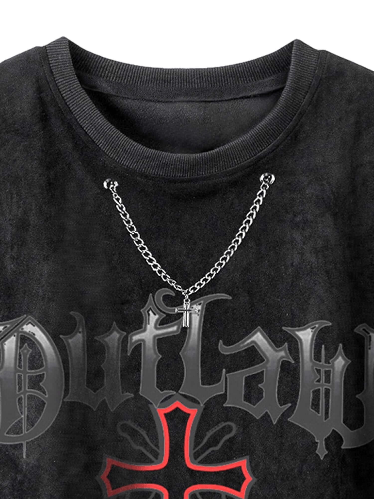Command attention with the Cross Chain Suede Street Rap Sleeveless Vest — a bold fusion of streetwear energy and rugged attitude. Made from soft cotton with a distressed finish, this sleeveless vest features a striking red cross graphic and chain-inspired