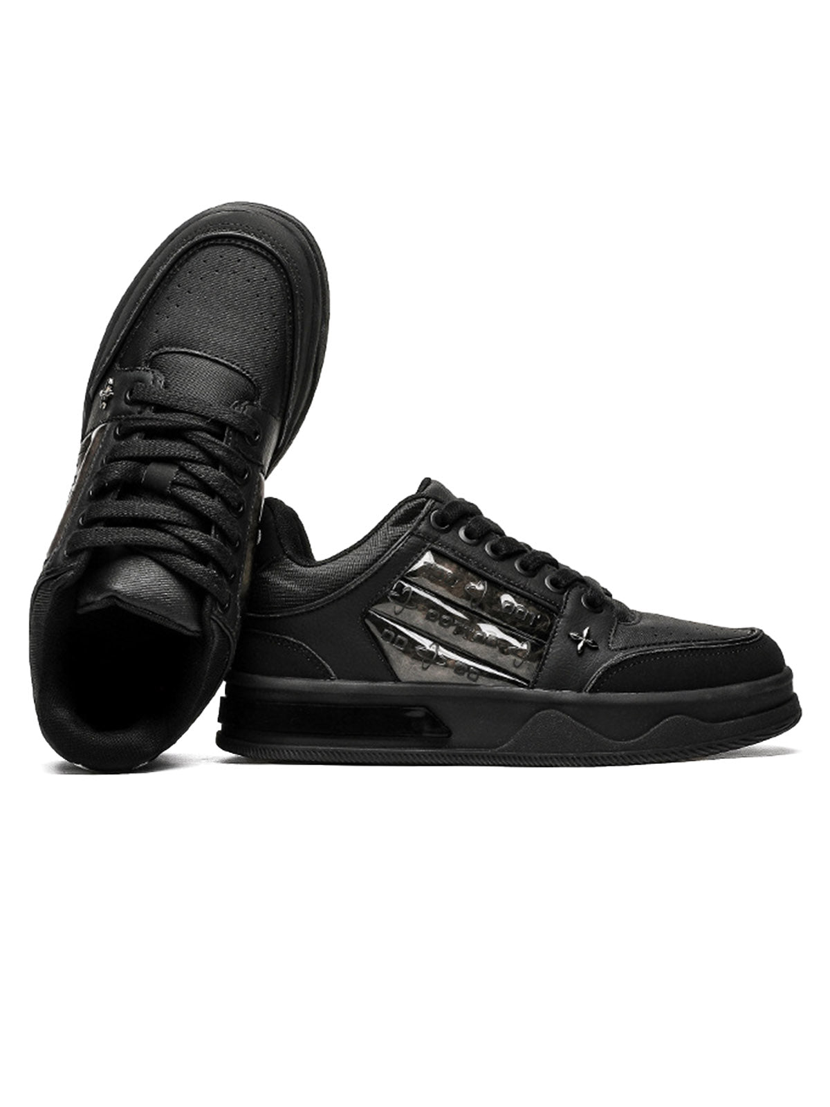 Dark Embroidered Letters Skate Shoes Streetwear