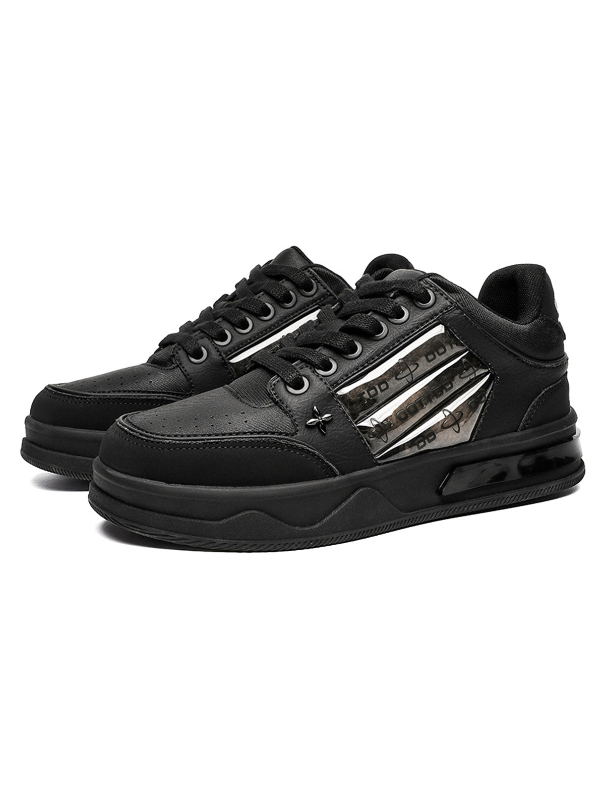 Dark Embroidered Letters Skate Shoes Streetwear