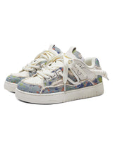 Destruction Series Tassel Contrast Color Sneakers Streetwear