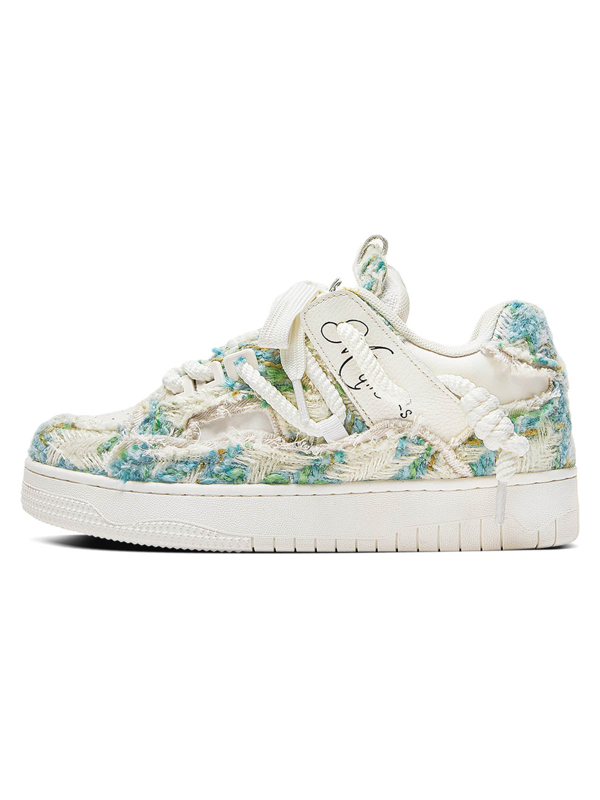 Destruction Series Tassel Contrast Color Sneakers Streetwear