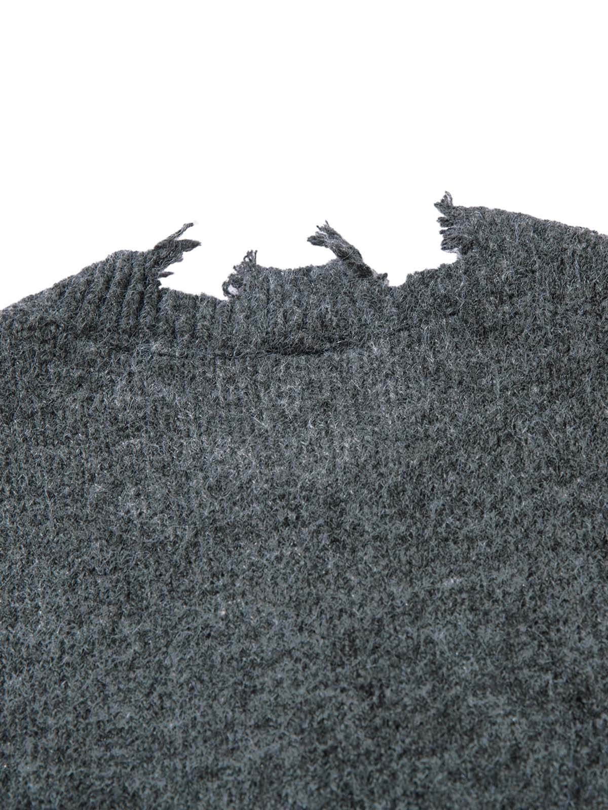Add effortless edge to your wardrobe with the Distressed Quarter Zip Sweater. Made from a soft and breathable cotton blend, this versatile sweater features a half-zip closure, ribbed cuffs and hem, and distressed edges for a bold, urban look. Perfect for