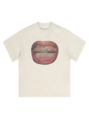 Full Diamond Tooth Graphic Streetwear T-Shirt – Premium Urban Edge Refine your streetwear collection with the Full Diamond Tooth Graphic Streetwear T-Shirt. Meticulously crafted from premium breathable cotton, this oversized tee delivers a seamless blend