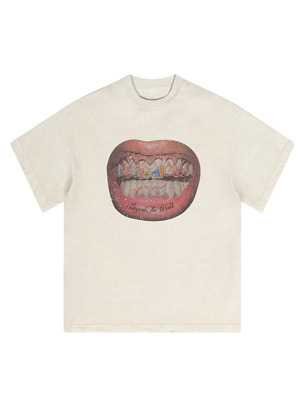 Full Diamond Tooth Graphic Streetwear T-Shirt – Premium Urban Edge Refine your streetwear collection with the Full Diamond Tooth Graphic Streetwear T-Shirt. Meticulously crafted from premium breathable cotton, this oversized tee delivers a seamless blend