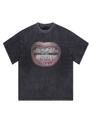 Full Diamond Tooth Graphic Streetwear T-Shirt – Premium Urban Edge Refine your streetwear collection with the Full Diamond Tooth Graphic Streetwear T-Shirt. Meticulously crafted from premium breathable cotton, this oversized tee delivers a seamless blend