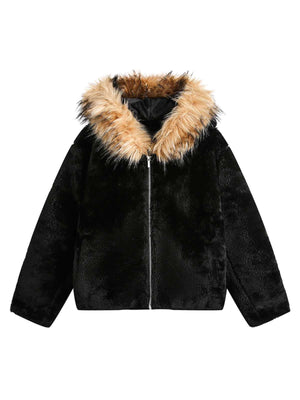 Stay cozy and stylish all winter long with the Fur Hooded Quilted Sherpa Jacket. Designed with a water-resistant outer shell and soft faux fur trim, this jacket delivers both function and fashion for cold-weather days. The detachable hood offers versatile