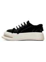 Fuzzy Trim Chunk Shoes Streetwear