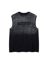 Gradient Embroidered Stars Tank Top Streetwear