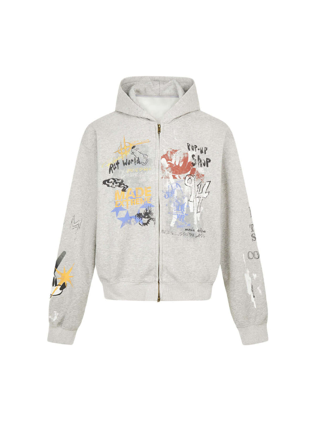 Level up your streetwear with the Graffiti Cardigan Hoodie — a bold blend of comfort, color, and anime-inspired edge. Made from a soft cotton blend, this zip-up hoodie features a striking graphic print influenced by the iconic Gundam series, offering both