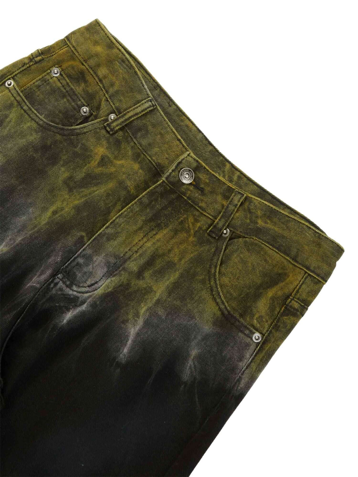 Schwarze Tie-Dye Jeans – Nahaufnahme vordere Tasche | XoKool