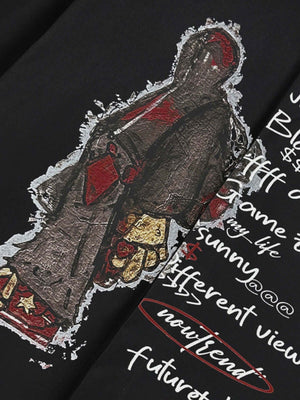 Turn heads with the Graphic Portrait Print Long Sleeve Shirt — a bold expression of urban creativity and comfort. Made from a soft cotton blend, this shirt features a standout street art portrait graphic combined with handwritten text details, giving it a